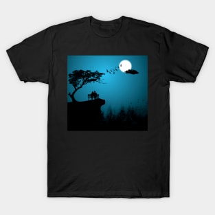 Couple love feel moment Landscape Art T-Shirt